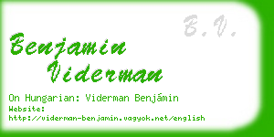 benjamin viderman business card